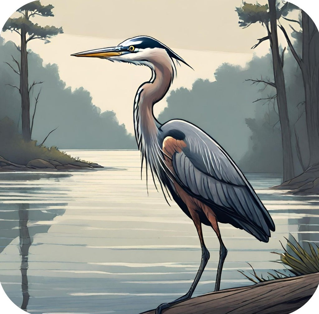 Blue Heron Chesapeake Bay Natural Habitat V2 Drink Coaster 264949 2550 264949