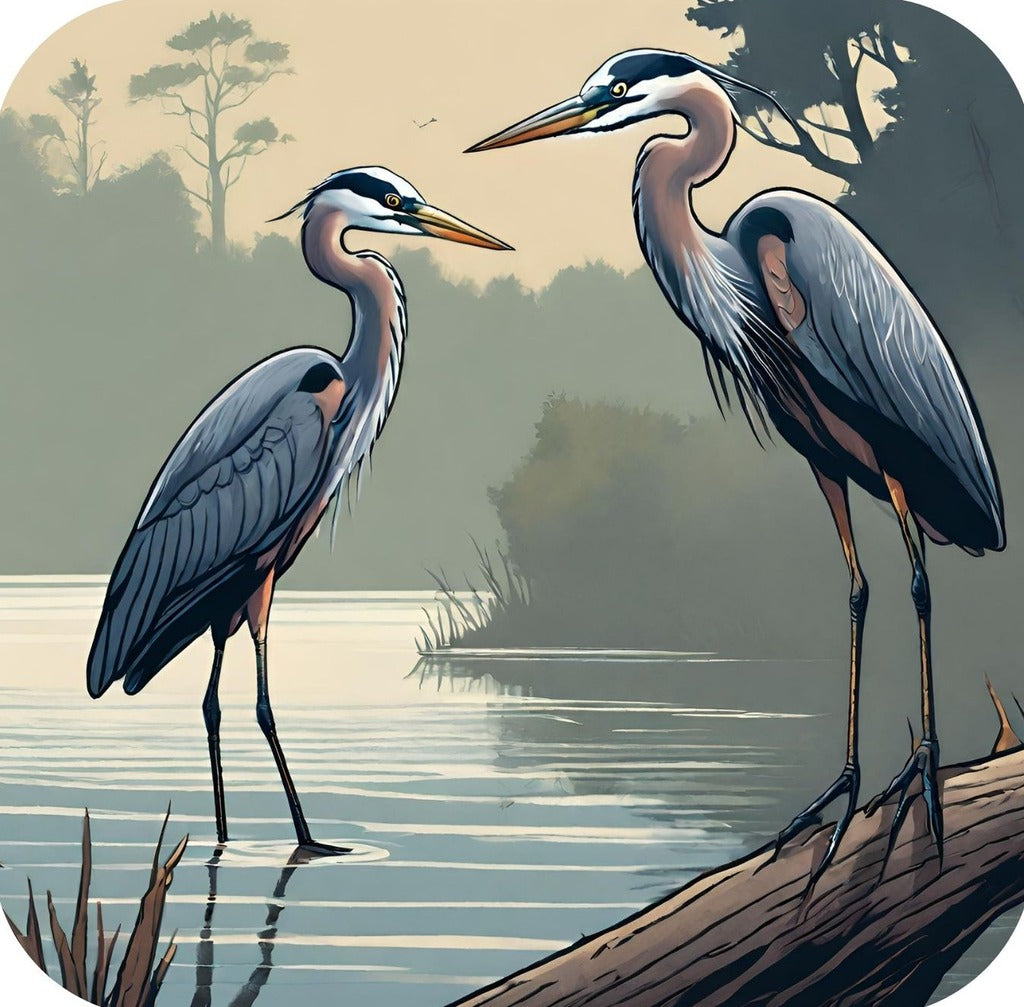Blue Heron Chesapeake Bay Natural Habitat V5 Drink Coaster 264952 2553 264952