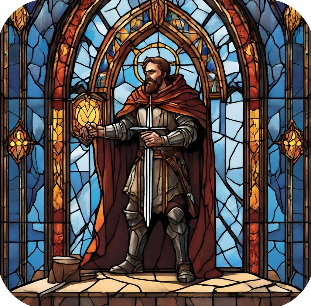 Vibrantly Colored Stained Glass Window Church Artistry V2 Drink Coaster 264963 2564 264963