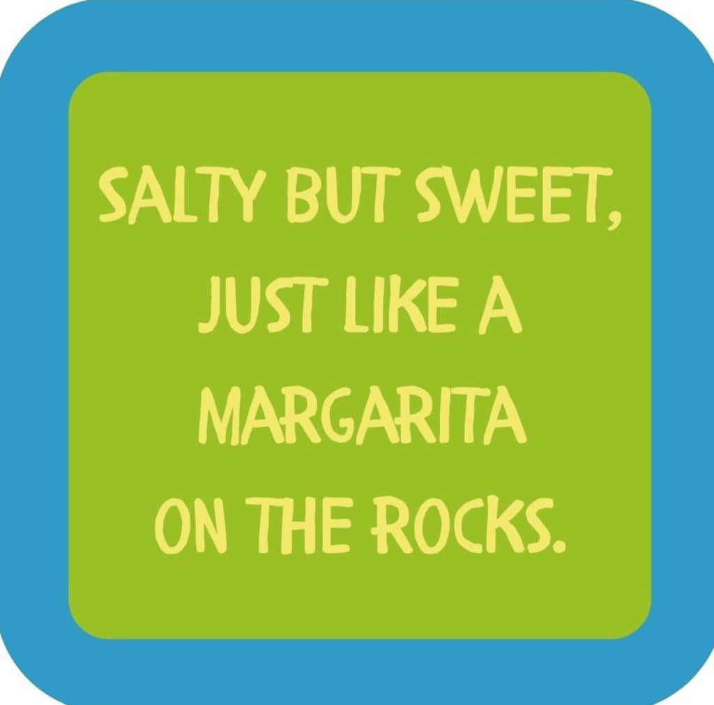Salty But Sweet Just Like A Margarita On The Rocks Premium Drink Coaster Resin With Cork Backing 265634 SSC2122 265634