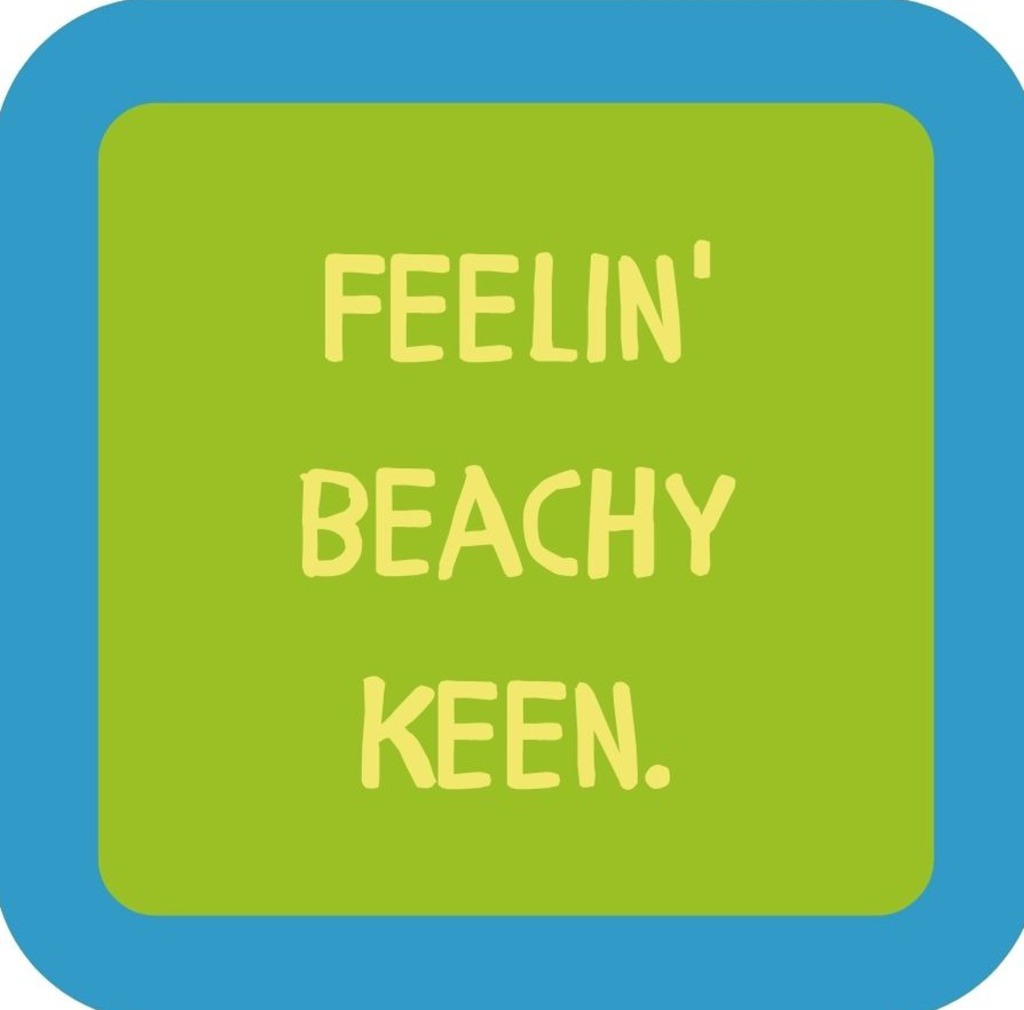 Feelin Beachy Keen Premium Drink Coaster Resin With Cork Backing 265674 SSC2162 265674