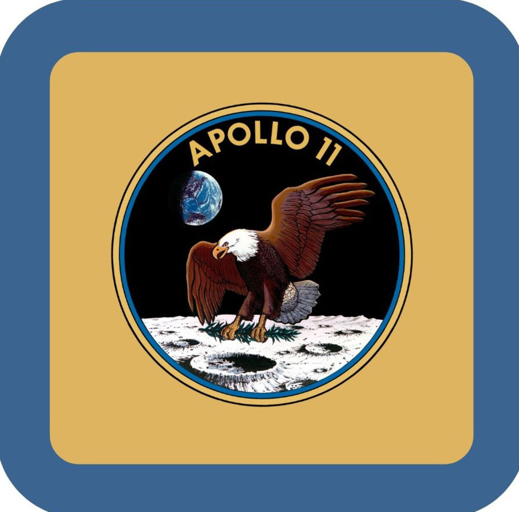 NASA Apollo 11 Mission Patch Retro Premium Drink Coaster Resin With Cork Backing 265688 SSC1912 265688
