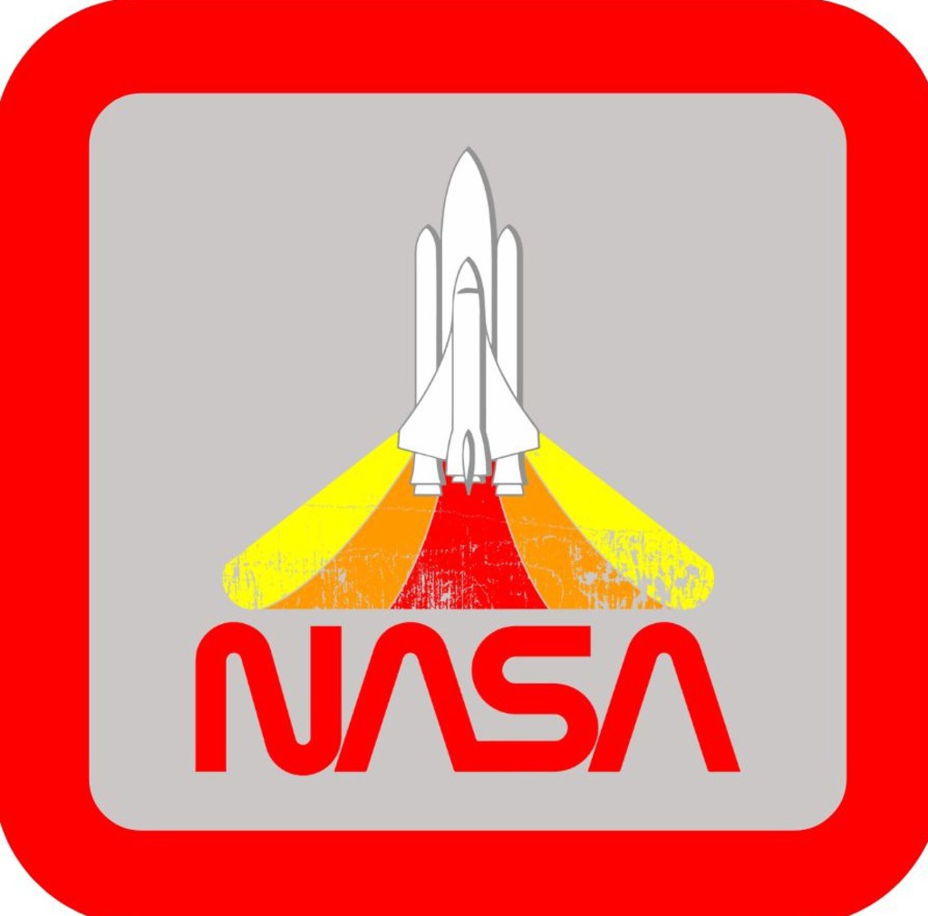 NASA Blast Off Retro Worm Logo Retro Premium Drink Coaster Resin With Cork Backing 265691 SSC1915 265691