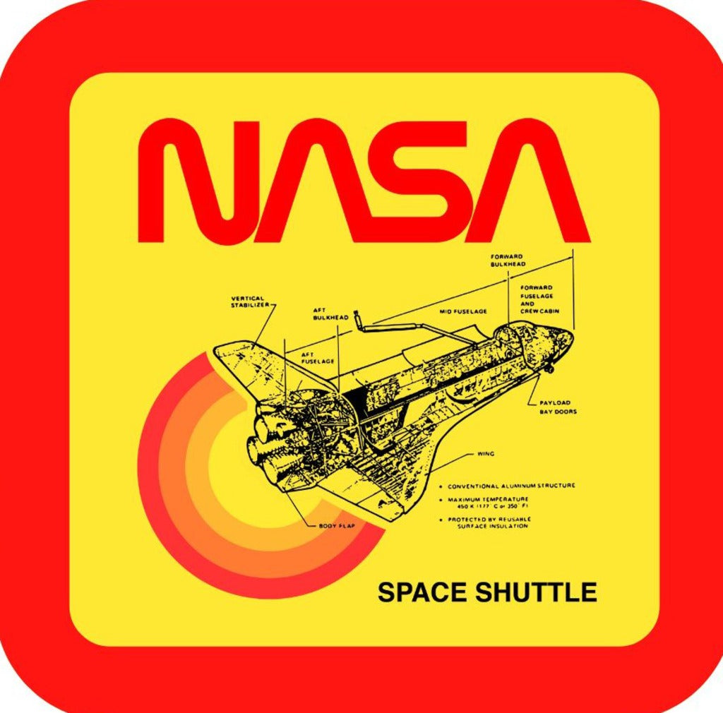 NASA Space Shuttle Diagram Retro Premium Drink Coaster Resin With Cork Backing 265699 SSC1923 265699