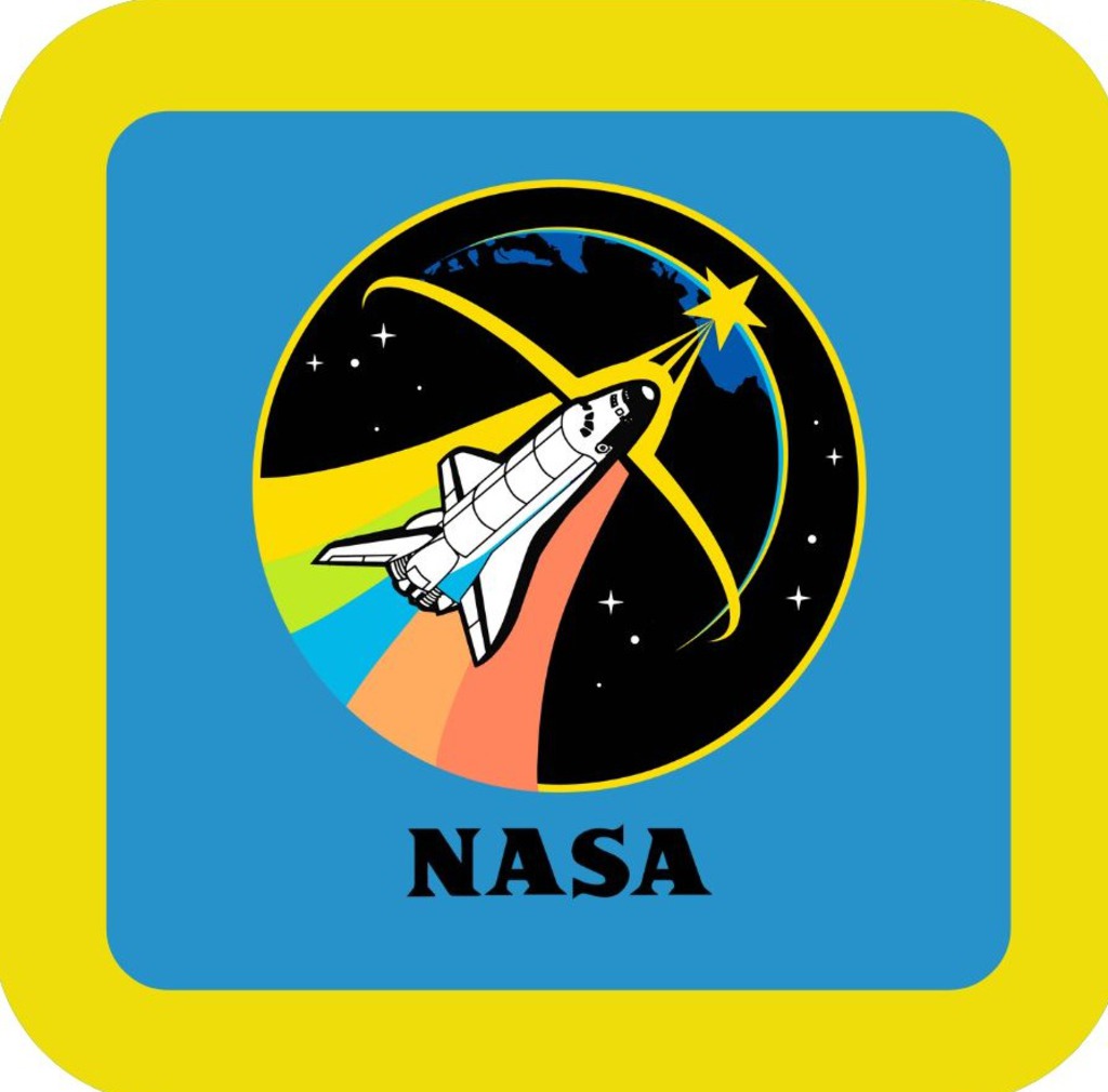 NASA Rainbow Shuttle Retro Premium Drink Coaster Resin With Cork Backing 265703 SSC1927 265703