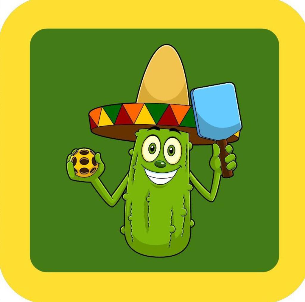 Pickleball Pickle Wearing Sombrero Funny Premium Drink Coaster Resin With Cork Backing 266394 266394 266394