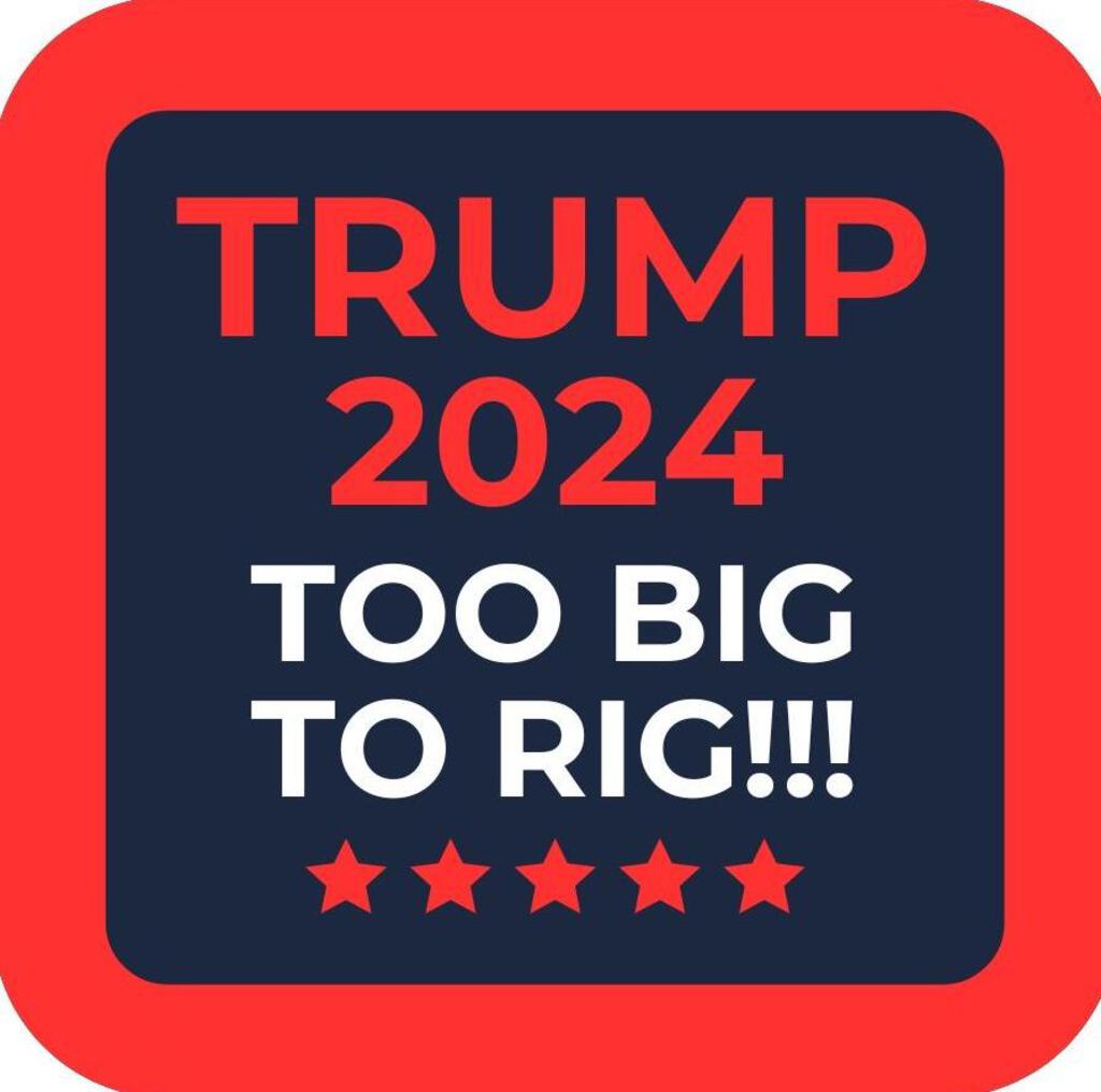 Donald J Trump MAGA Too Big To Rig 2024 Election Premium Drink Coaster Resin With Cork Backing 266508 266508 266508
