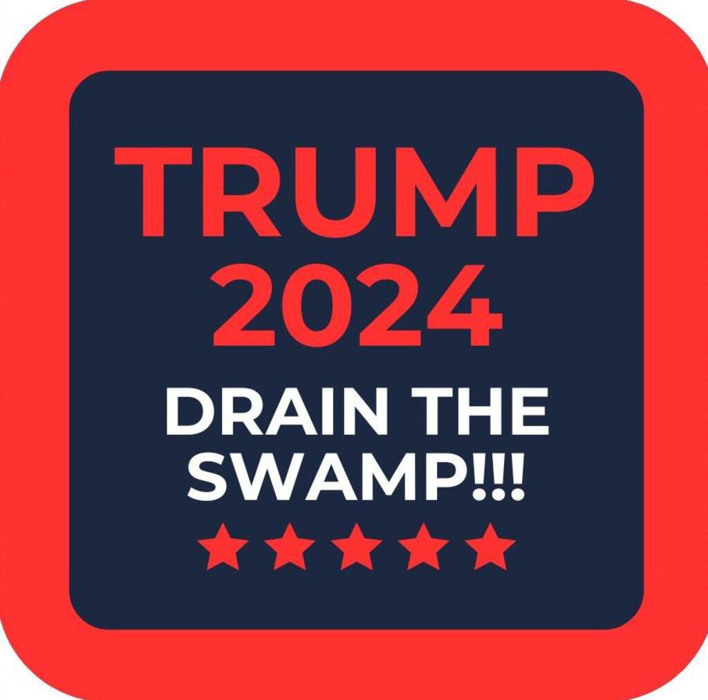 Donald Trump 2024 Drain The Swamp Funny Premium Drink Coaster