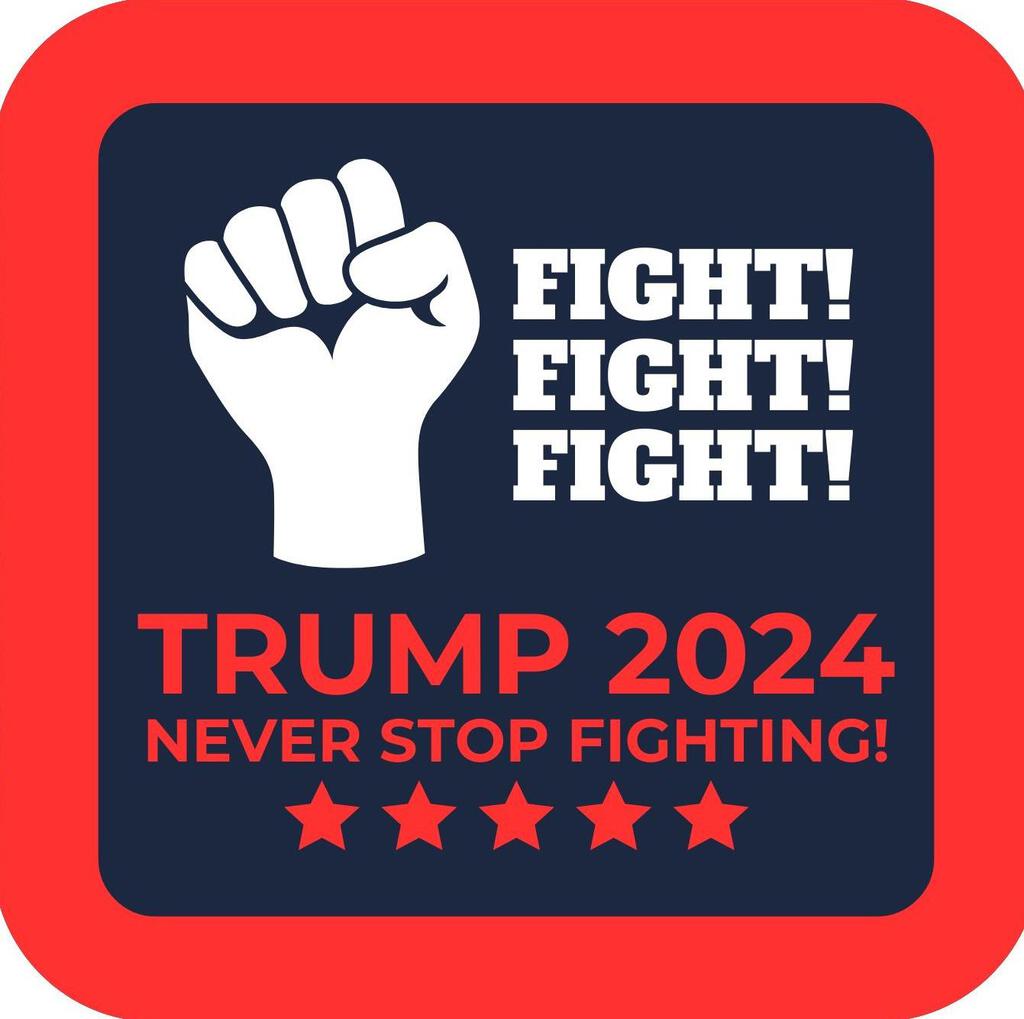 Donald Trump FIGHT FIGHT FIGHT Fist MAGA 2024 Election Premium Drink Coaster With Cork Backing 266800 trump-fight-fist 266800