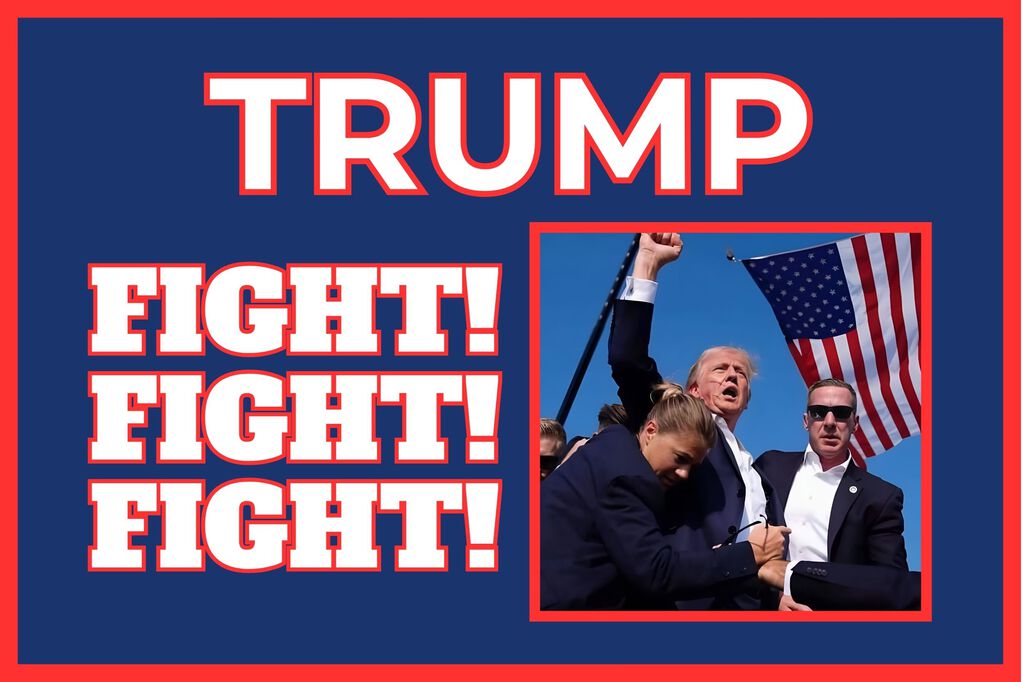 Donald Trump Fight Fist Photo 2024 President Campaign Cool Wall Art Print Poster 12x18 266825