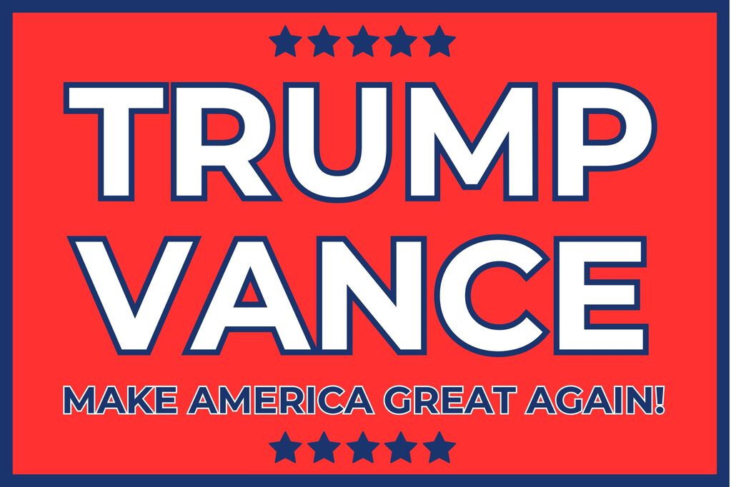 Donald Trump JD Vance Red 2024 President Campaign Cool Wall Art Print Poster 12x18 266827