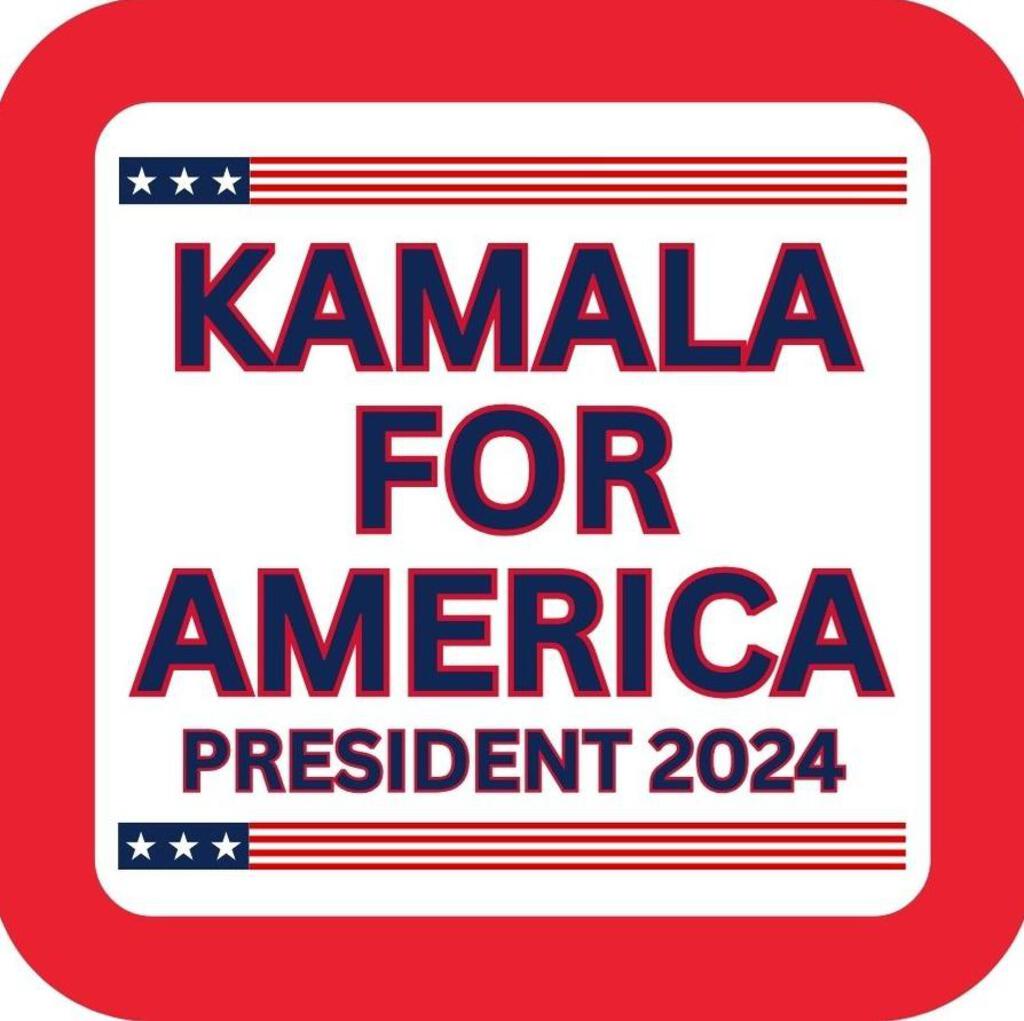Kamala Harris For America 2024 Presidential Campaign Premium Drink Coaster Resin Cork Backing 266836