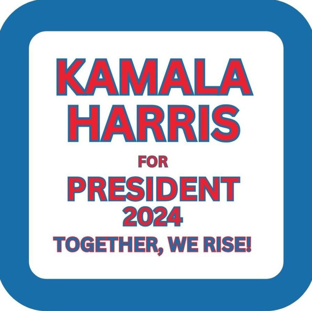Kamala Harris Together Rise 2024 Presidential Campaign Premium Drink Coaster Resin Cork Backing 266838