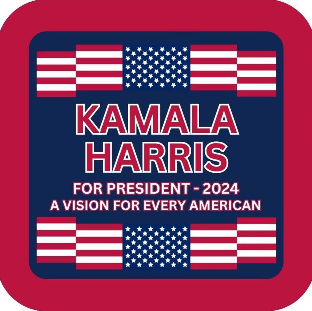 Kamala Harris Vison 2024 Presidential Campaign Premium Drink Coaster Resin Cork Backing 266840