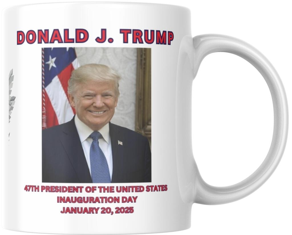 Donald Trump Presidential Inauguration 45 47 Eagle Seal Ceramic Coffee Mug 12 oz 267624