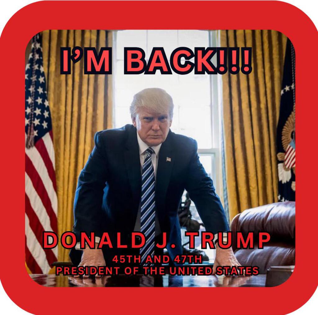 Donald Trump Presidential Inauguration Im Back Drink Coaster Resin With Cork Backing 267632