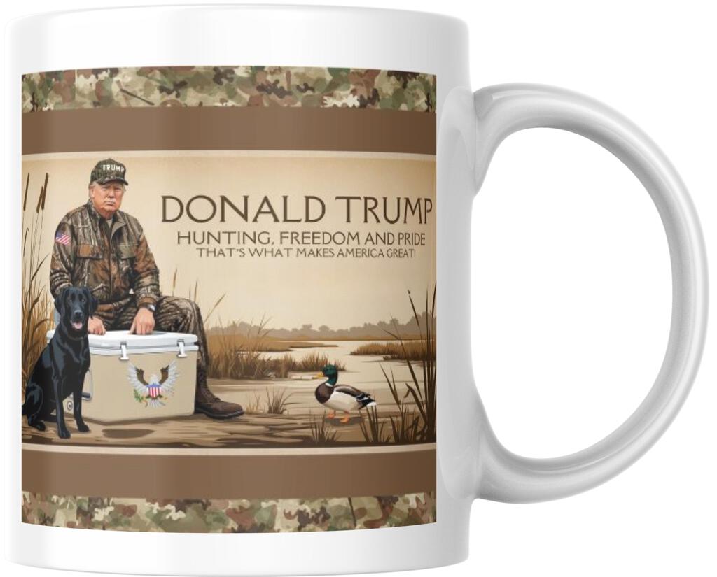 Donald Trump Presidential Inauguration 45 47 Duck Hunting Ceramic Coffee Mug 12 oz 267733