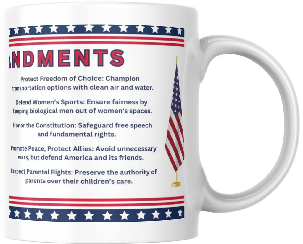Donald Trump President 45 47 Ten Commandments Ceramic Coffee Mug 12 oz 267806