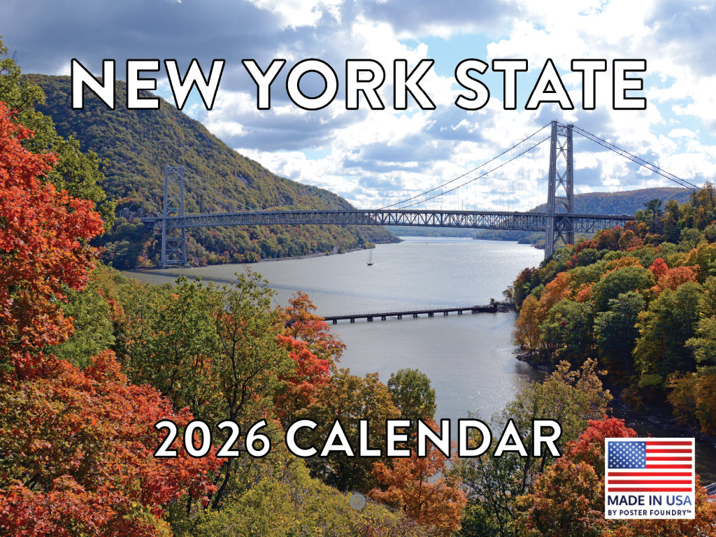 New York State Calendar 2026 Monthly Wall Calender 12 Month | American Made In The USA 267964