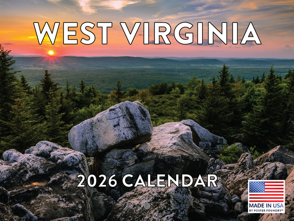 West Virginia Calendar 2026 Monthly Wall Calender 12 Month | American Made In The USA 267994
