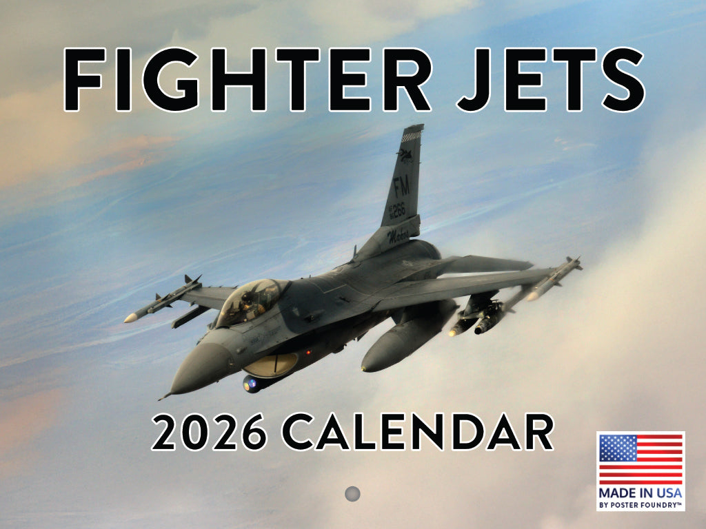 Fighter Jet Calendar 2026 Airplane Jets Aviation Monthly Wall Calender 12 Month | American Made In The USA 268007