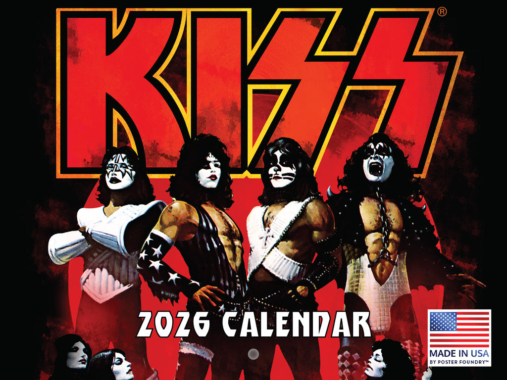 KISS Calendar 2026 Music Band Merchandise Monthly Wall Calender 12 Month | American Made In The USA 268011