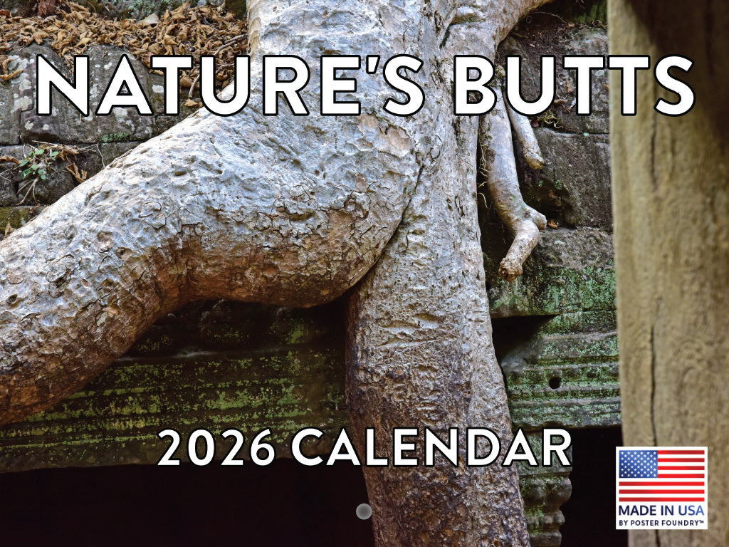 Natures Butt Calendar 2026 Silly Gag Butts Monthly Wall Calender 12 Month | American Made In The USA 268076