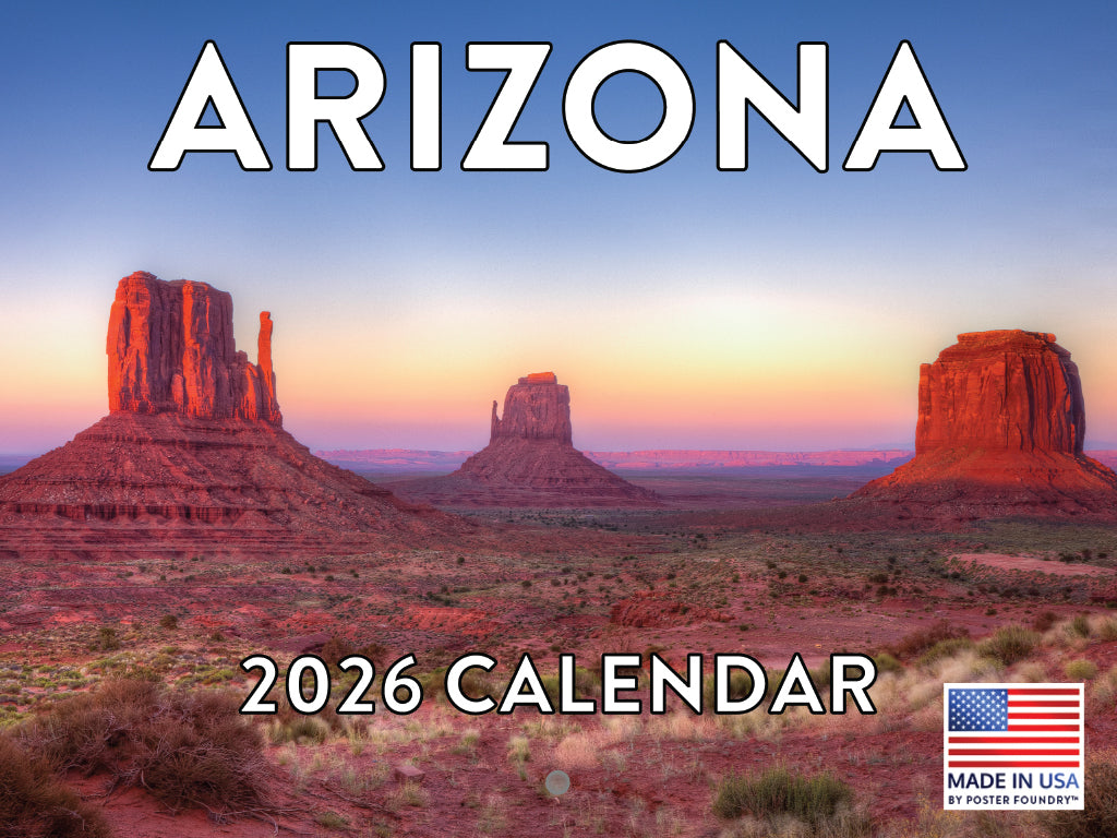 Arizona Calendar 2026 AZ Monthly Wall Calender 12 Month | American Made In The USA 268091