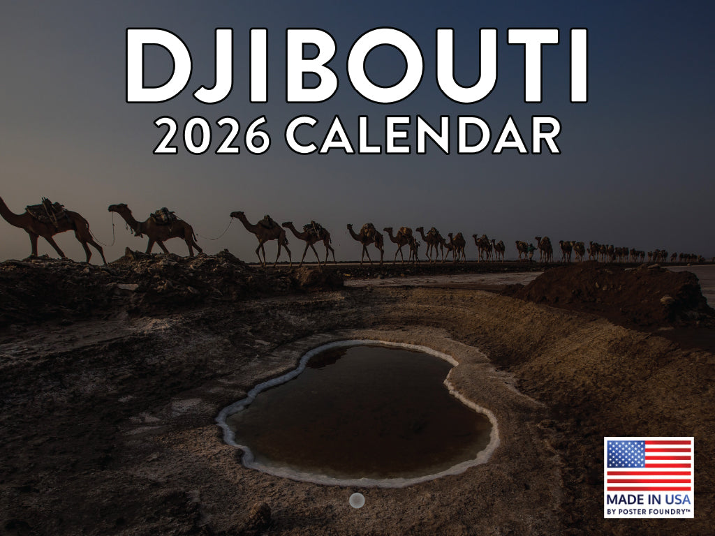 Djibouti Calendar 2026 Africa Diving Monthly Wall Calender 12 Month | American Made In The USA 268541