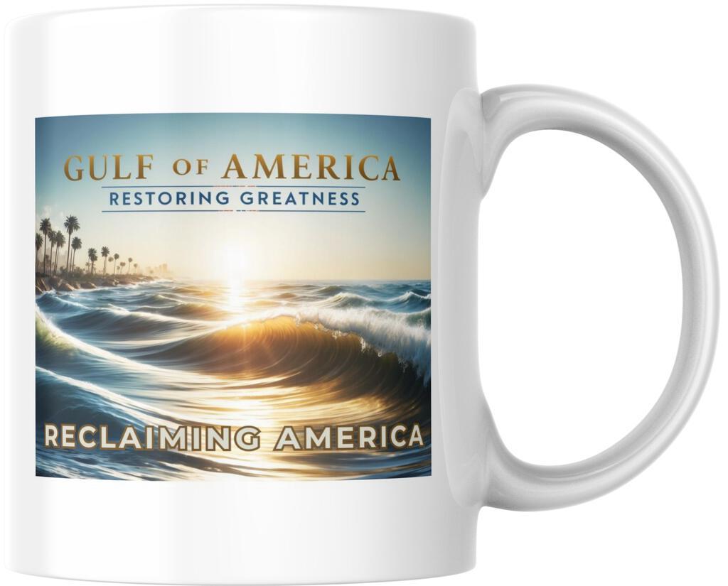 Donald Trump Gulf Of America Restoring Greatness Ceramic Coffee Mug Tea Cup Novelty Gift 15 oz 268766