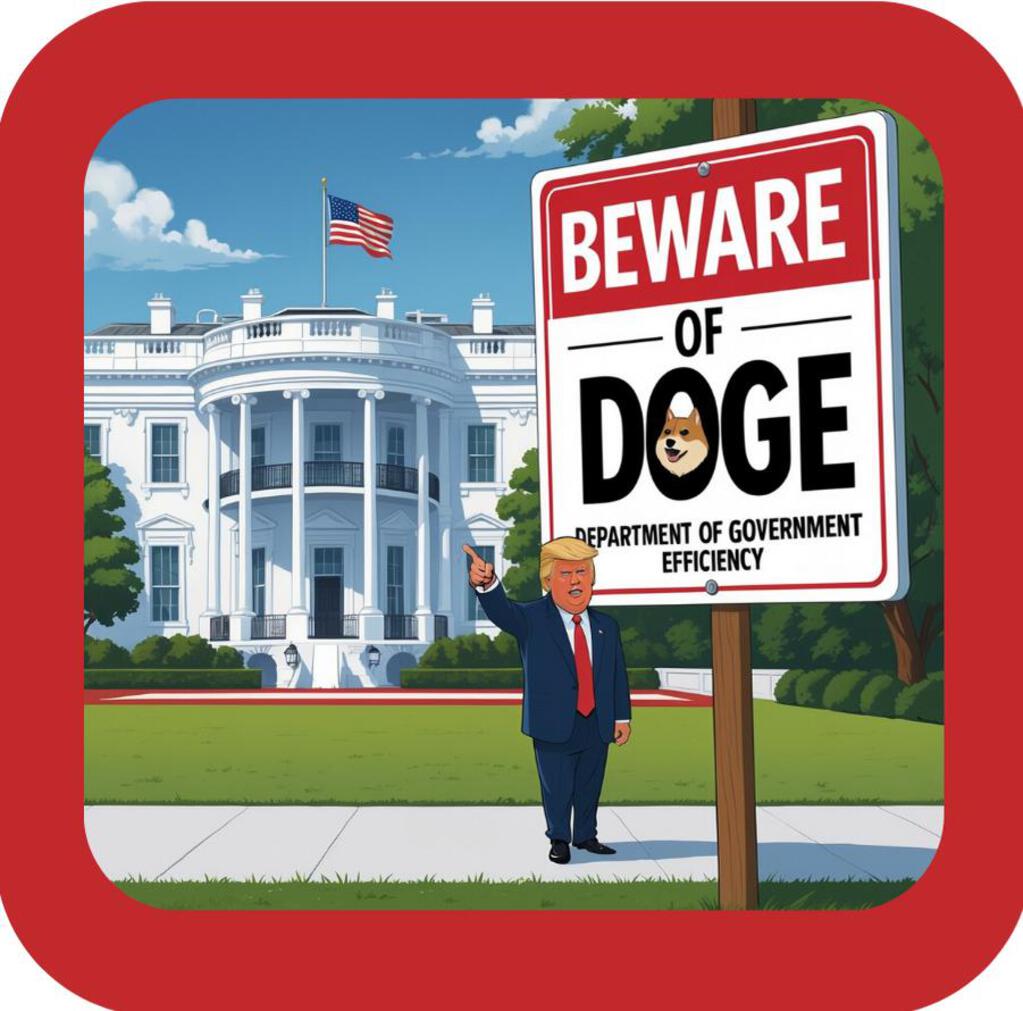 Donald Trump Beware Of DOGE White House Premium Drink Coaster Resin With Cork Backing 268782