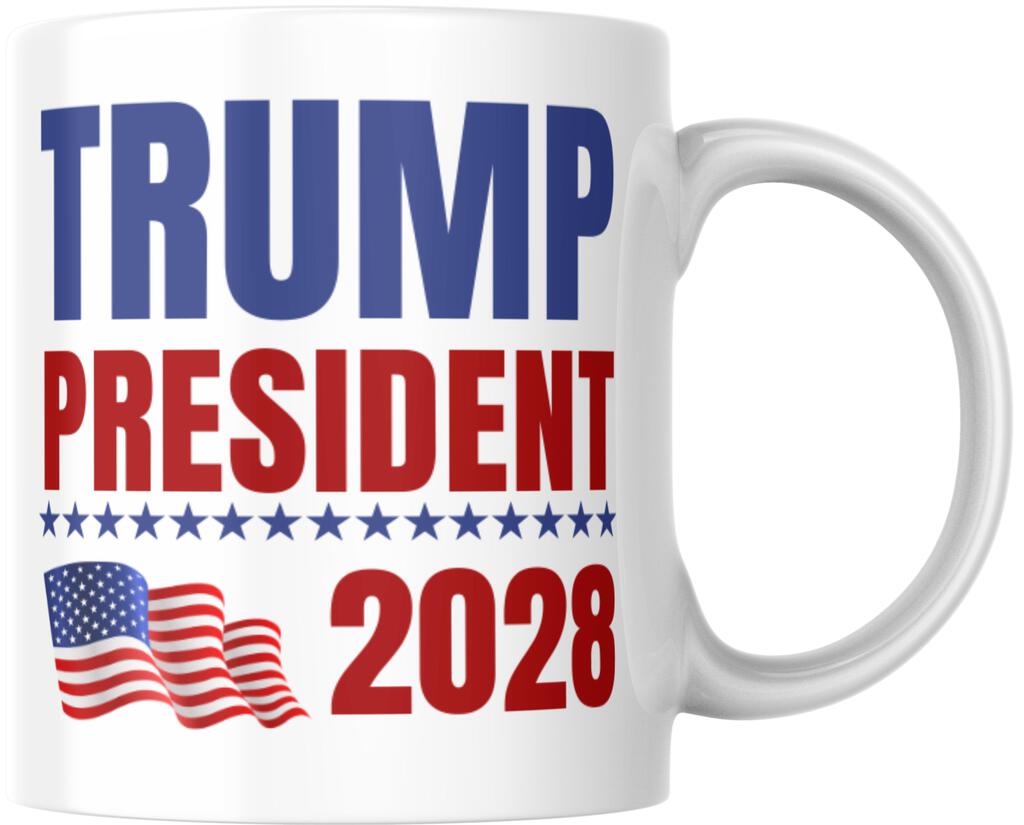 Donald Trump 2028 President Presidential Election Campaign Ceramic Cof