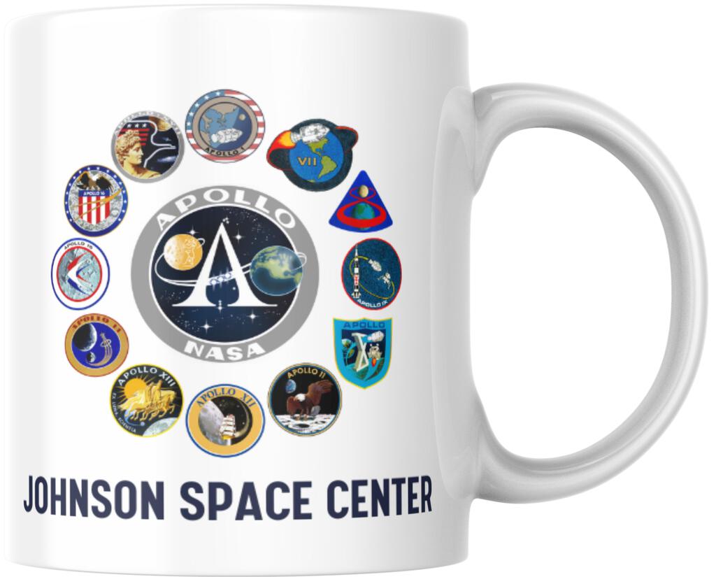 CUSTOM NASA JOHNSON SPACE CENTER Apollo Mission Patches Retro Vintage Mug 12oz 269028