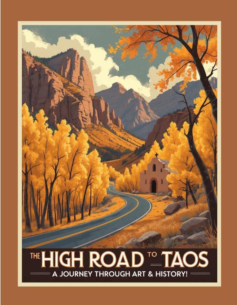 New Mexico High Road To Taos Art History Retro Travel Box of 10 Blank Note Cards 4x5 269085