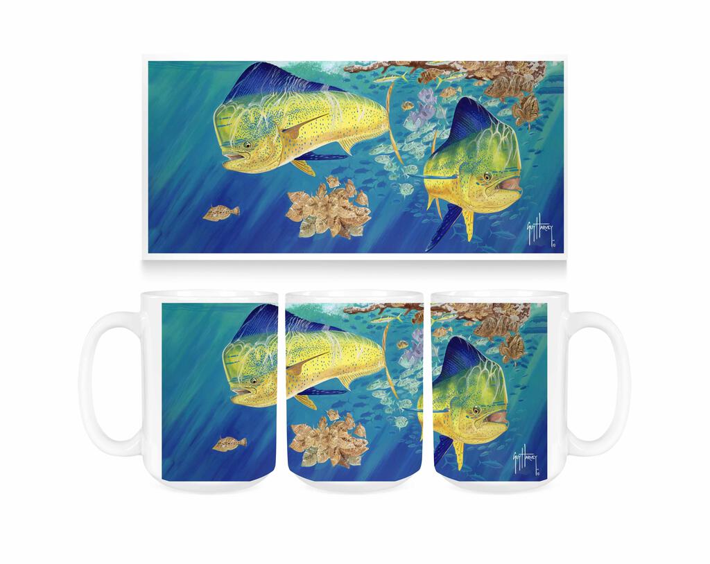 Guy Harvey Breaking Away Ceramic Coffee Mug Tea Cup Fun Novelty Gift 15 oz 269254