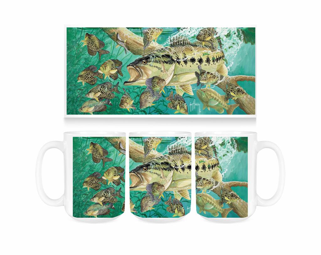 Guy Harvey Goin Fishin Ceramic Coffee Mug Tea Cup Fun Novelty Gift 15 oz 269258
