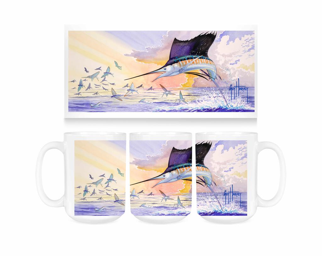 Guy Harvey Fly By Ceramic Coffee Mug Tea Cup Fun Novelty Gift 15 oz 269266