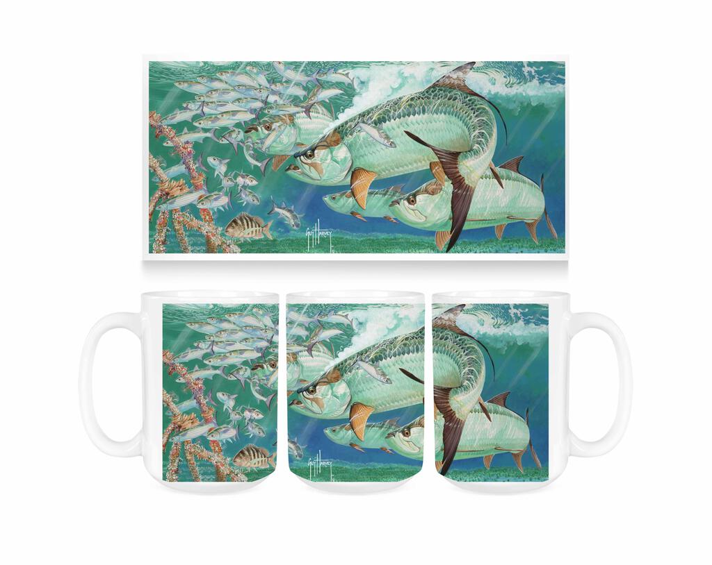 Guy Harvey King Of The Flats Ceramic Coffee Mug Tea Cup Fun Novelty Gift 15 oz 269268