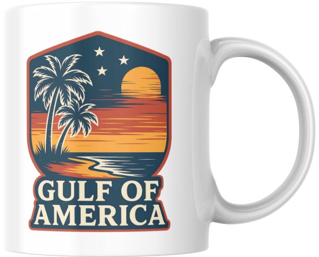 Gulf Of America Sunset Beach Badge Ceramic Coffee Mug Tea Cup Fun Novelty Gift 12 oz 269326