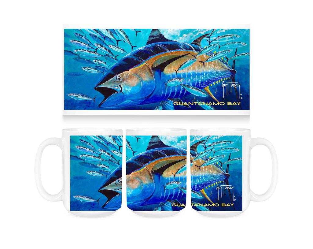 CUSTOM Guy Harvey Mackeral Run GTMO Ceramic Coffee Mug Tea Cup Fun Novelty Gift 15 oz 269339
