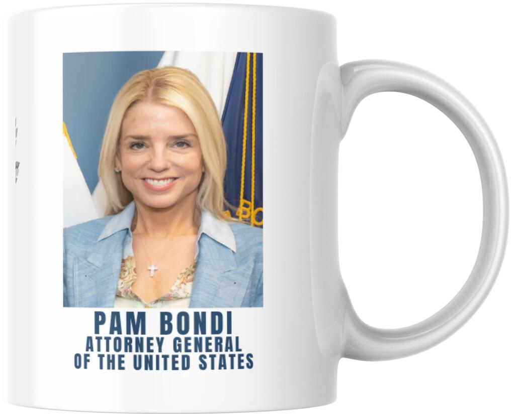 Pam Bondi Official Portrait Attorney General Ceramic Coffee Mug Tea Cup Fun Novelty Gift 12 oz 269423