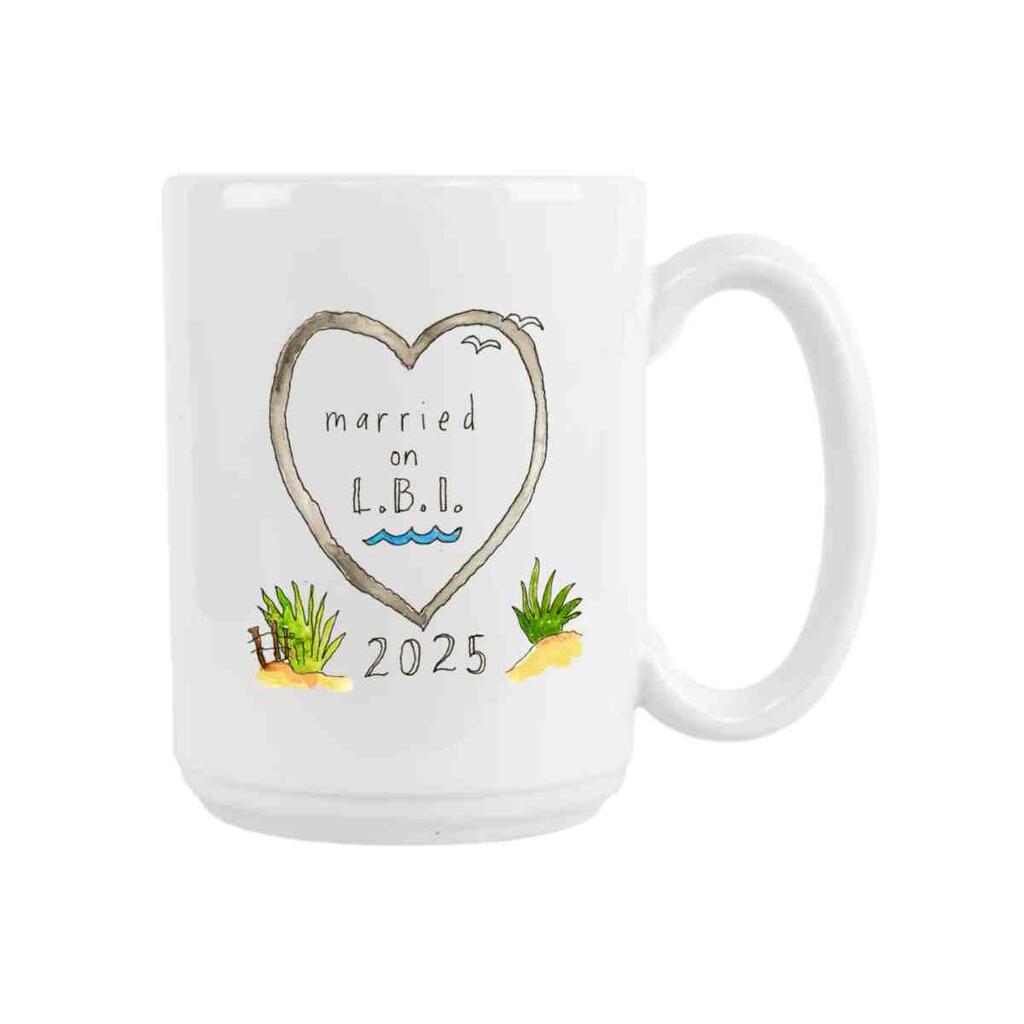 CUSTOM How To Live Married On Long Beach Island Ceramic Coffee Mug 15 oz 269436