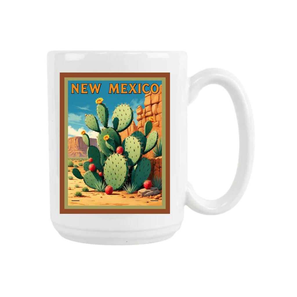 CUSTOM New Mexico Prickly Pear Cactus Beauty Ceramic Coffee Mug Tea Cup Fun Novelty Gift 15 oz 269515