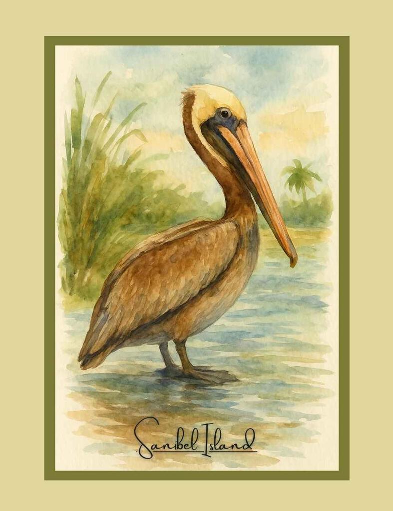 CUSTOM WILFORD AND LEE Manatee Box of 10 Blank Note Cards 4x5 269596