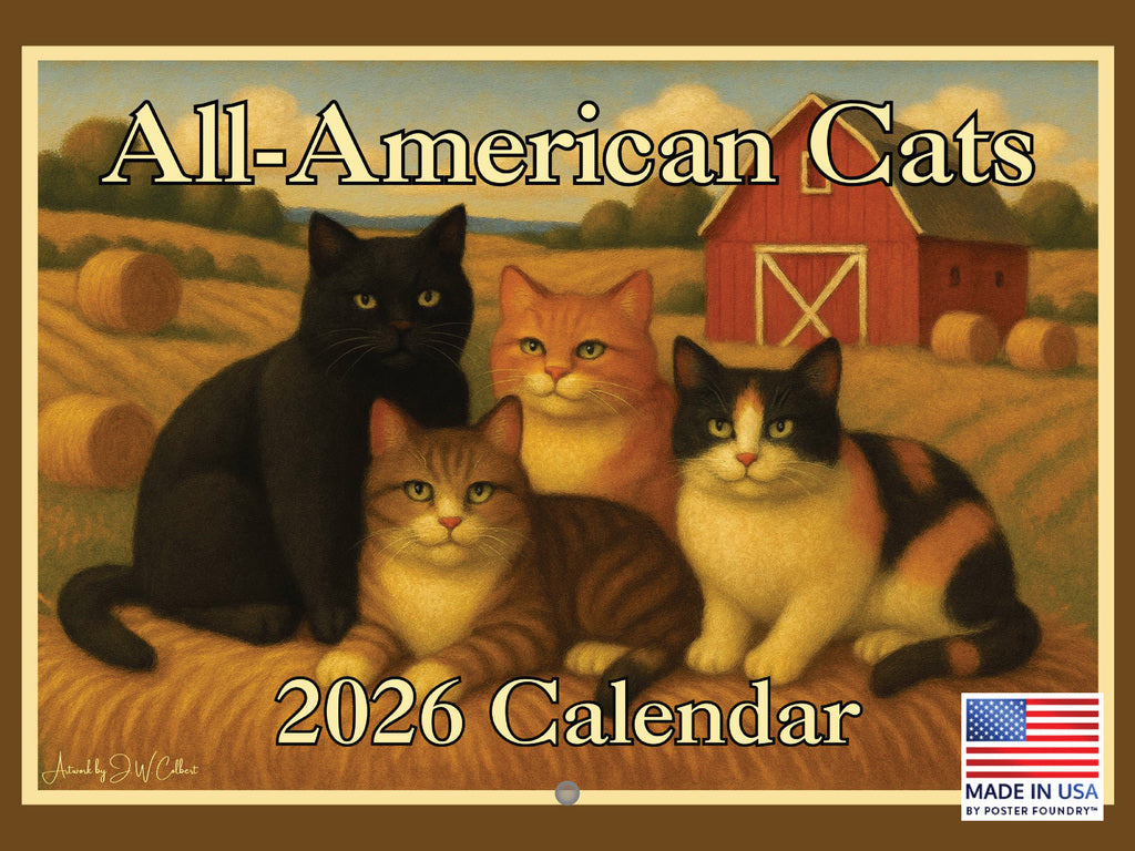 All American Cat Calendar 2026 Monthly Wall Calender 12 Month | American Made In The USA 269636