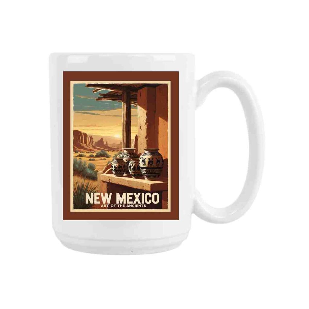 CUSTOM New Mexico Mimbres Pottery Art Of Ancients Retro Travel Ceramic Coffee Mug 15 oz 269661
