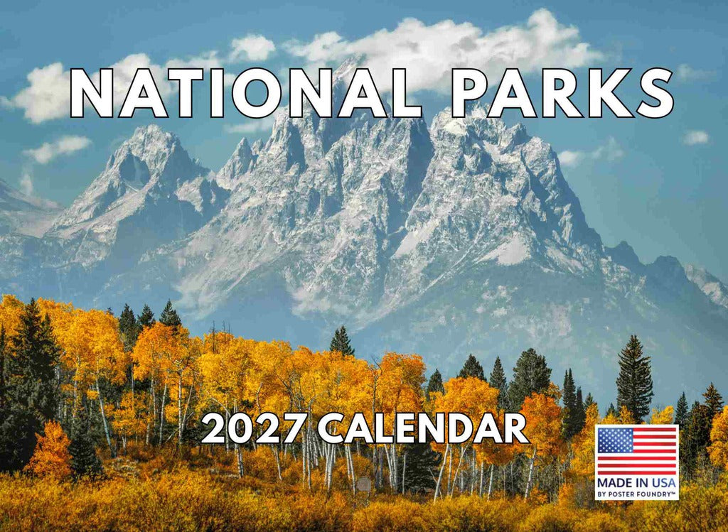 National Parks Calendar 2027 Monthly Park Gifts Wall Calendar Nature 12 Month | American Made In The USA 270059