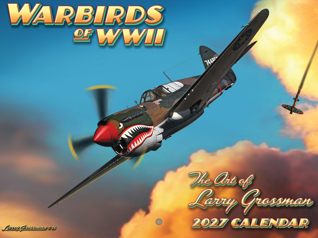 Vintage Airplane Calendar 2027 Larry Grossman Warbirds WW2 Aviation | American Made In The USA 270092