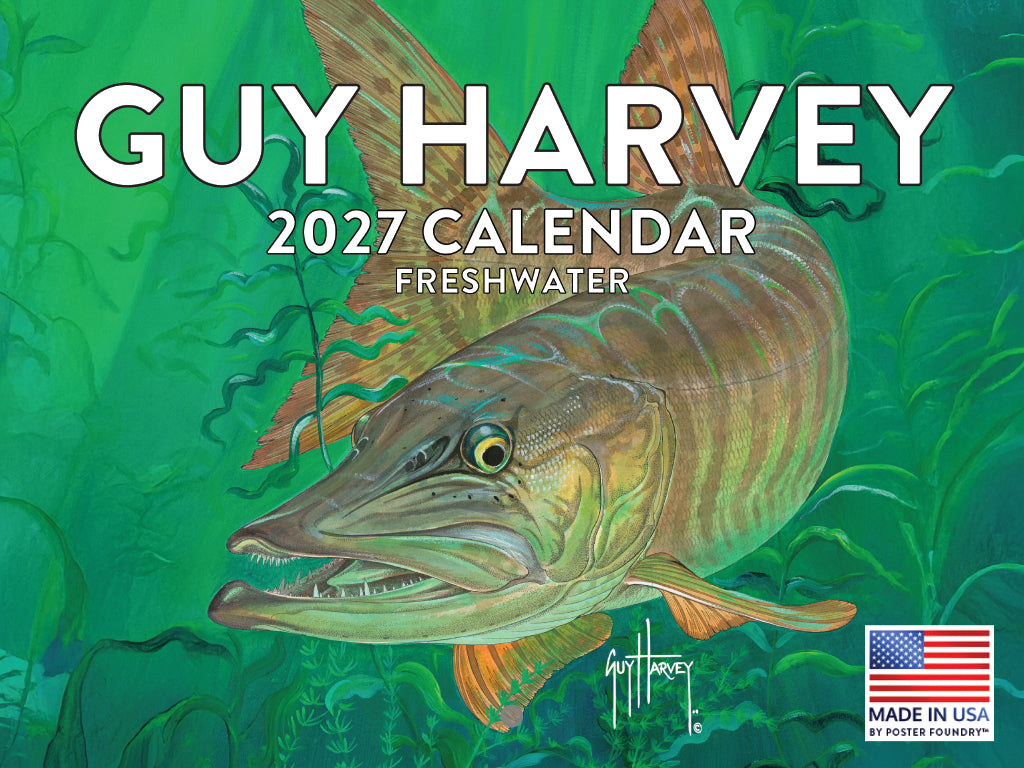 Guy Harvey Calendar 2027 Freshwater Fish 270138