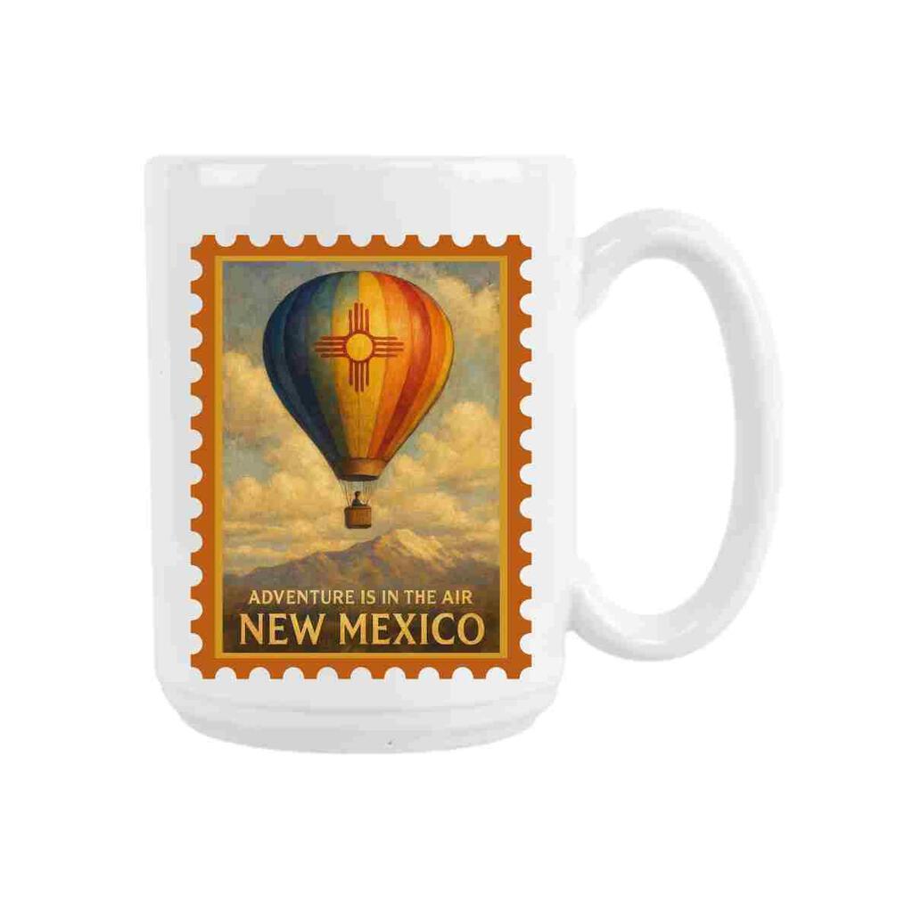 CUSTOM New Mexico Adventure Is In The Air Balloon Mountains Ceramic Coffee Mug 15 oz 272340